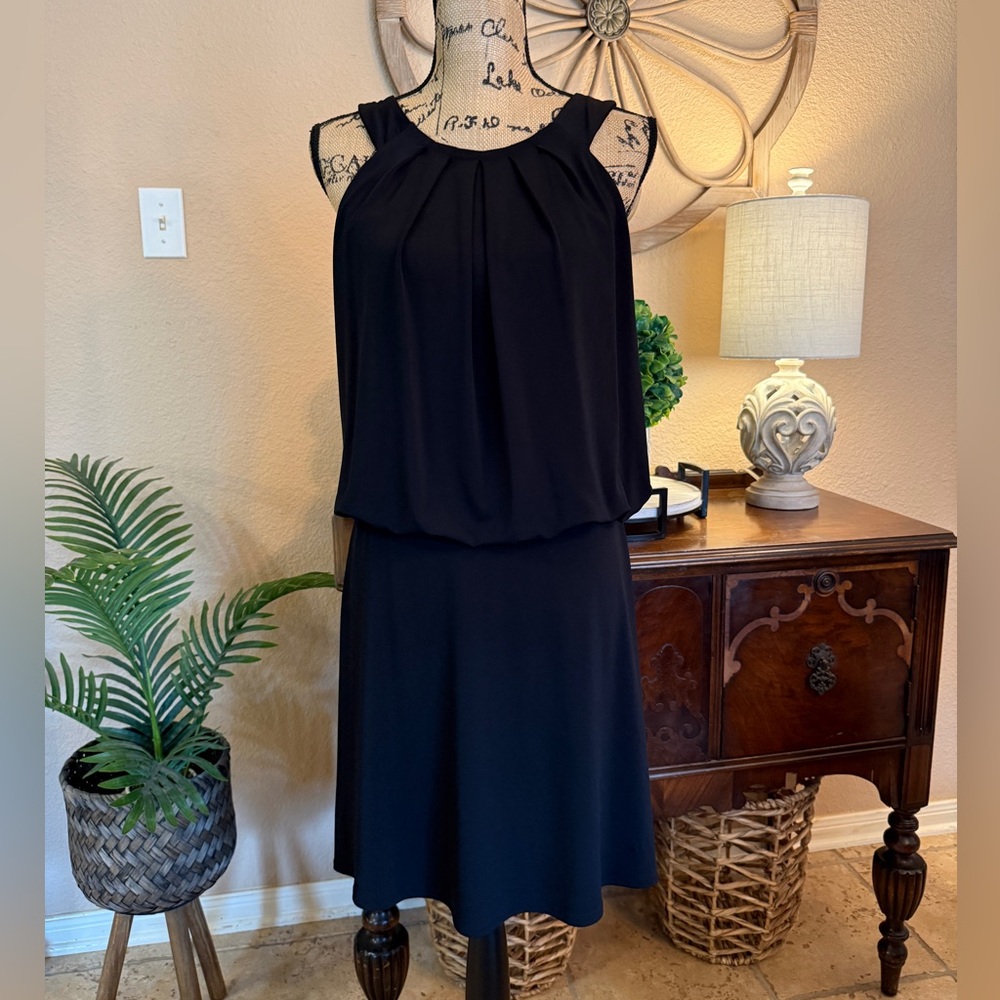 White House Black Market Black Midi Dress